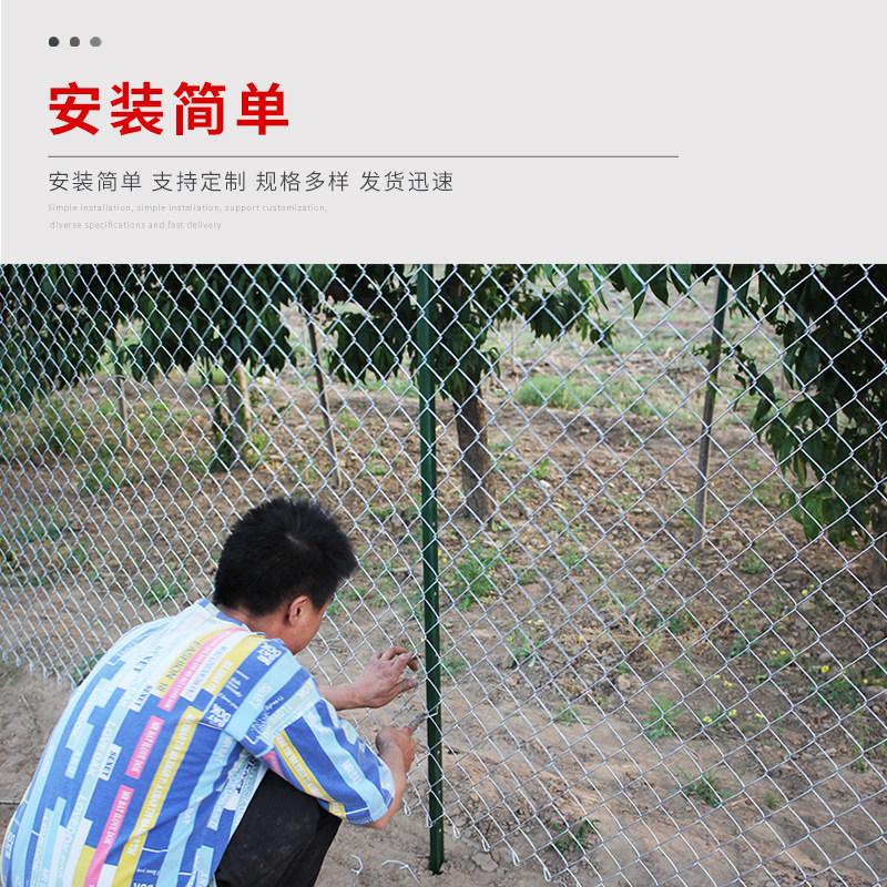 防锈铁丝网围栏动物园勾花网护栏图片
