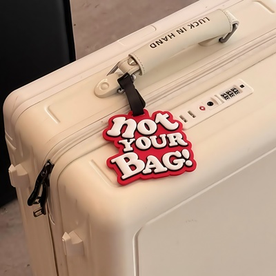 【行李箱的好搭子！】美式英文行李牌防丢硅胶托运牌旅游牌识别牌