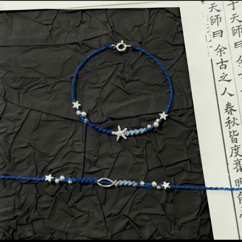 小鱼海星手链克莱因蓝手工diy