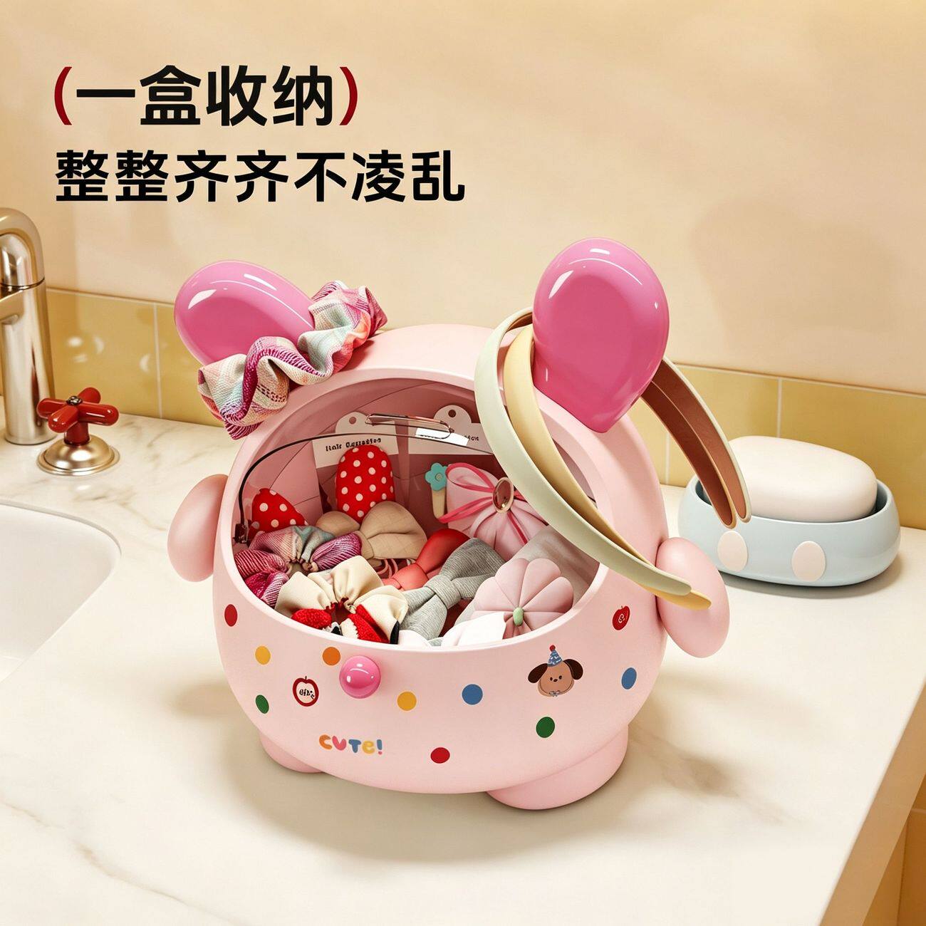 儿童发饰收纳盒女孩发夹首饰盒
