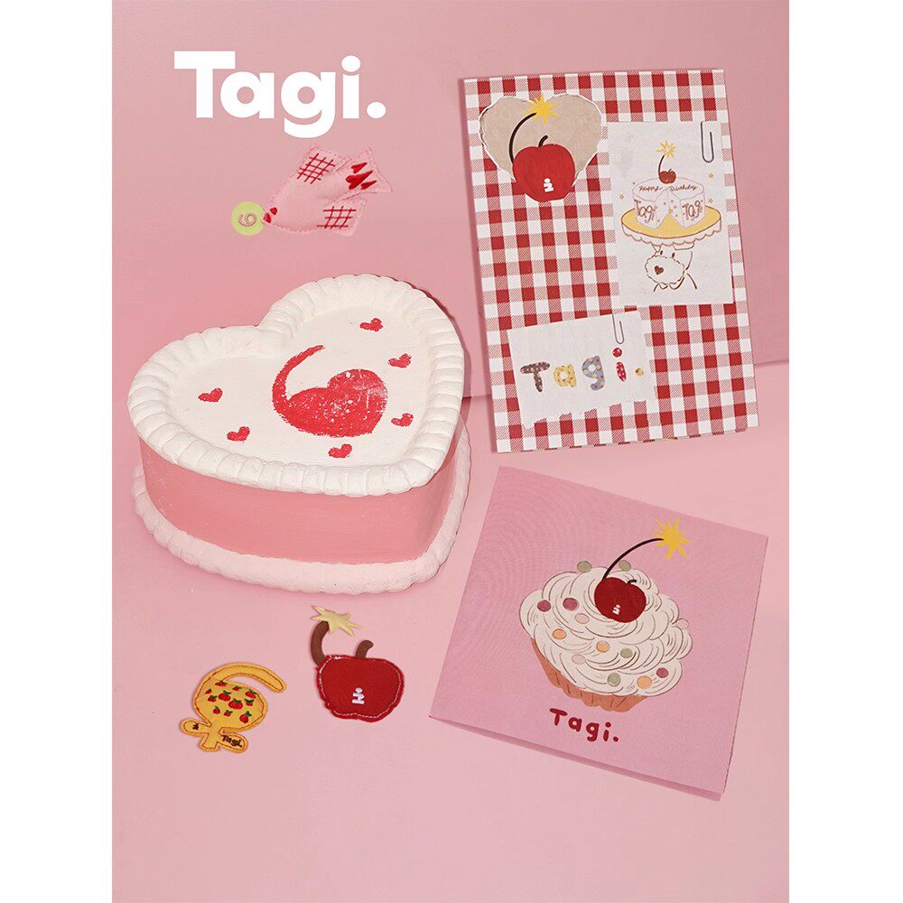 Tagi.爱心苹果蛋糕周年生日贺卡心愿祝福可爱电子打印代写心愿,节庆用品/礼品,贺卡/卡片,淘宝优惠券,粉丝福利购,淘宝优惠卷