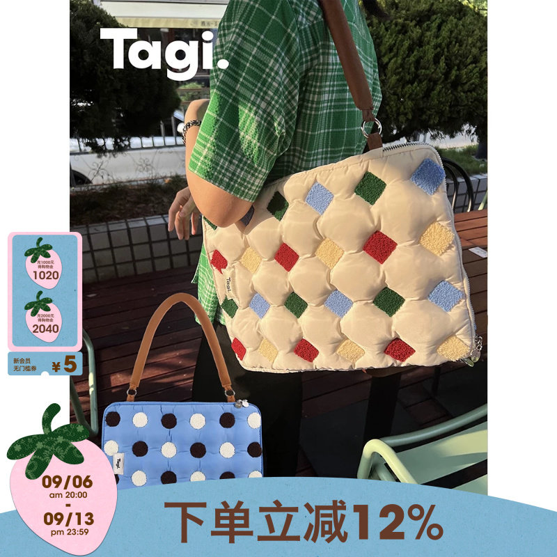 李佳琦电脑包TAGI.笔记本包刺绣										