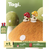 Tagi. 手工水钻镶嵌彩色醋酸立体蘑菇头发夹边夹 蘑菇头爆米花