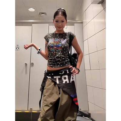 【送运费险】辣妹短款正肩短袖t