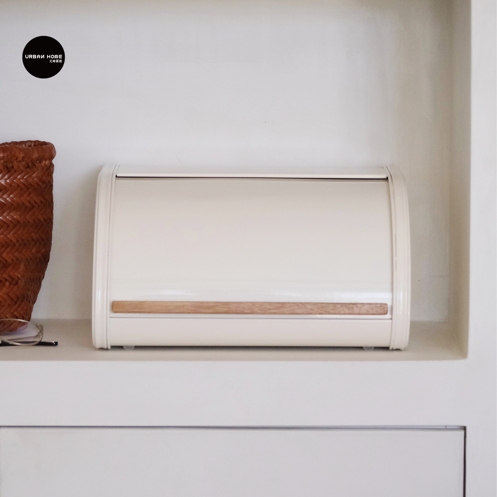 尤本家居玄关收纳盒家用桌面整理盒钥匙化妆品零食杂物翻盖收纳箱