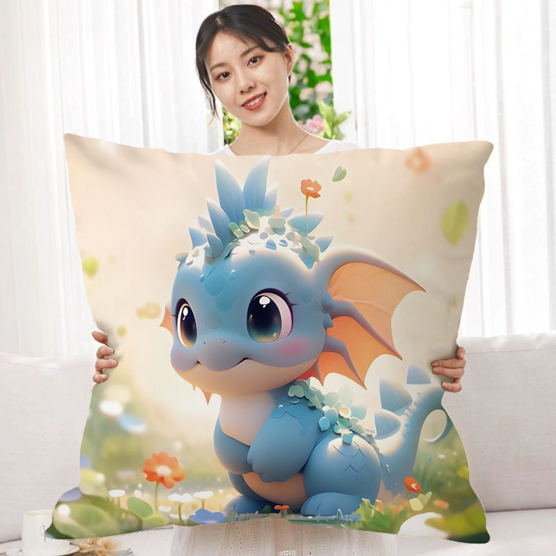 十二生肖超大抱枕龙宝宝枕头沙发靠垫生日礼物车载摆件龙年腰枕套