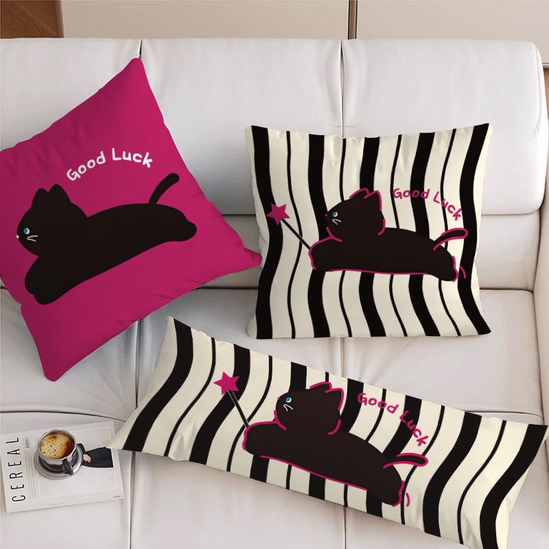 卡通猫猫系列抱枕ins可爱客厅沙发车载靠枕房间床头靠垫午休枕头