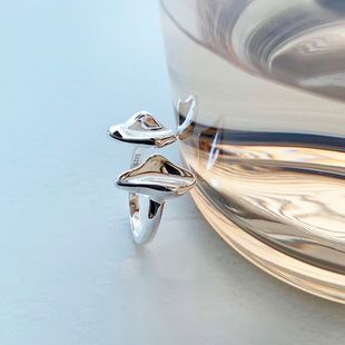 新品欧美简约光面不规则戒指女时尚气质个性冷淡风开口可调指环戒