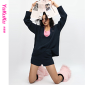 套装 哟酷酷 女 针织毛衣短裤 女V领坑条保暖时尚 冰岛极夜 秋冬季