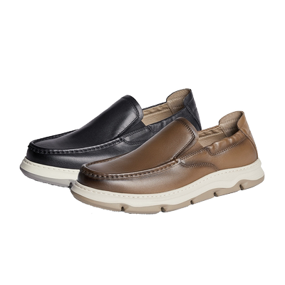 森达男通勤休闲皮鞋加州运动皮鞋