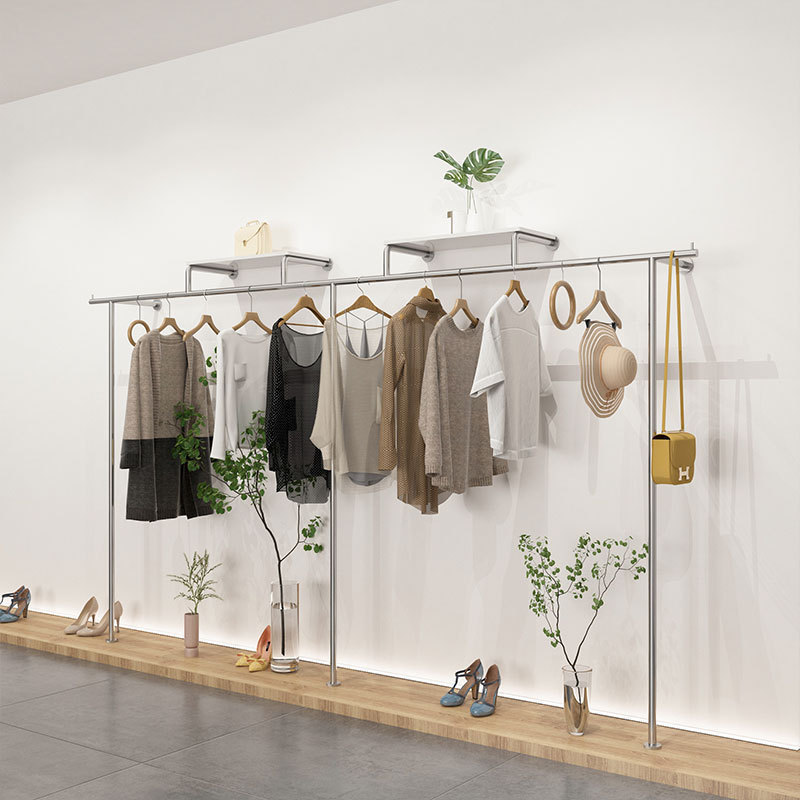 服装店展示架不锈钢拉丝