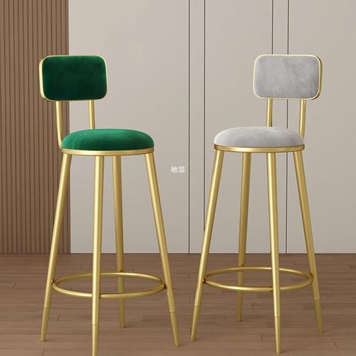 c！北欧吧台椅现代简约金
