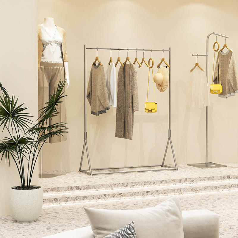 服装店展示架不锈钢拉丝