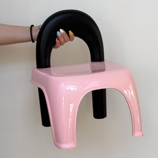 多巴胺塑料凳子靠背家用小矮凳结实耐用矮凳子儿童大人防滑浴室凳