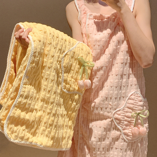 可爱浴巾女款可穿式速干吸水裹巾浴袍浴裙宿舍学生2025新款非全棉