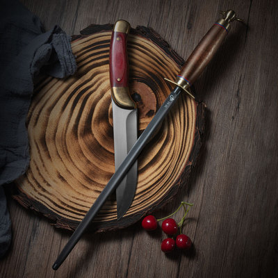 进口黑钢磨刀棒德国高硬度磨刀神器商用专业磨刀石家用磨刀棍耐用