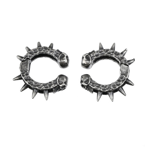 LUCKJAY 钛钢做旧耳夹男女嘻哈个性复古无耳洞耳环免打孔耳饰潮流