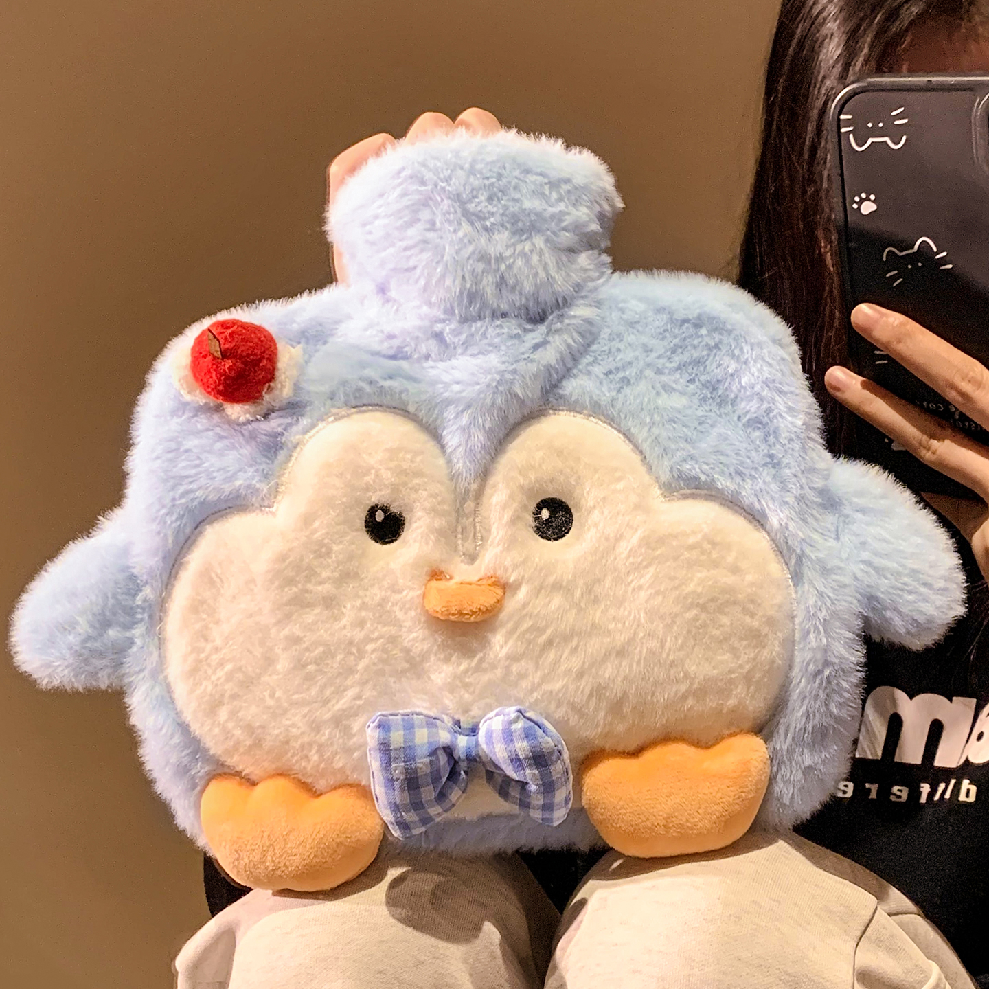 可爱企鹅注水暖手宝热水袋加厚防爆暖水袋2025新款被窝暖宝宝大号