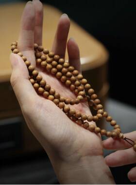 译木 0.6cm*118「印度檀香老山檀老料」圆珠手串