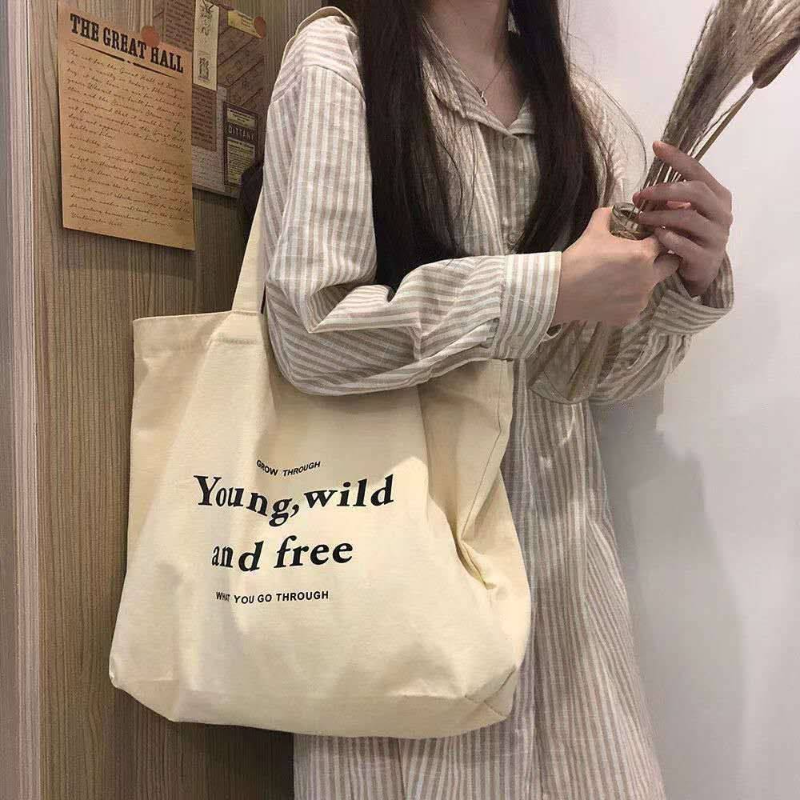 ins慵懒风帆布包单肩斜挎包