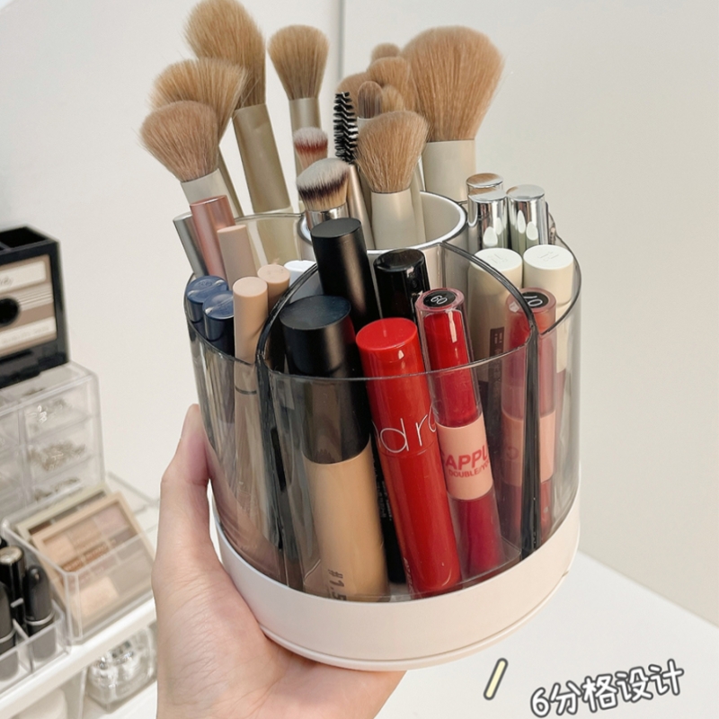 可旋转化妆刷收纳筒口红眉笔收纳
