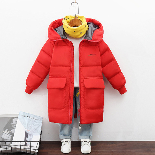 어린이 소년 재킷 겨울 따뜻한 다운 코트 어린이 후드