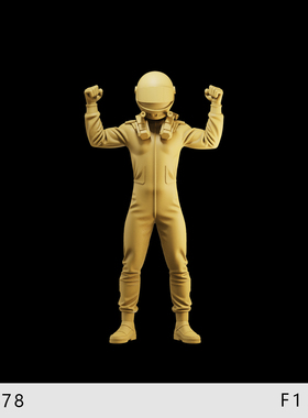 【F1车手】胜利庆祝场景搭配1/64小人偶模型手办1:43比例微缩白模