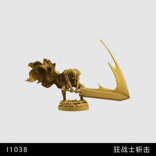 【剑风传奇】狂战士格斯 斩杀 1/64小人偶模型手办1:43微缩白模