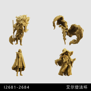 【艾尔登法环】女武神戈弗雷1/64小人偶模型手办1:43比例微缩白模