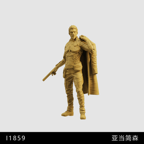 【杀出重围】亚当简森 赛博朋克 1/64小人偶模型手办1:43微缩白模