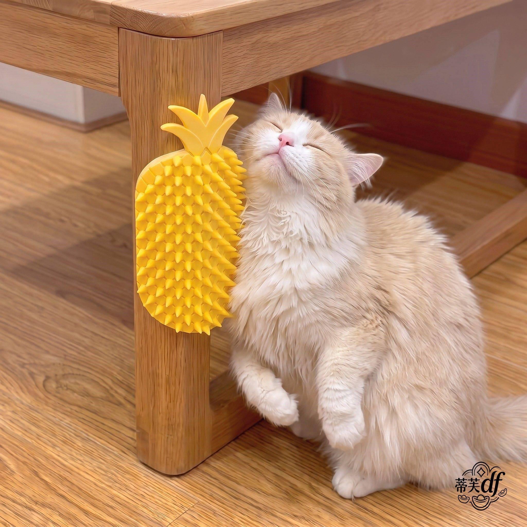 猫咪蹭痒器桌腿痒痒挠墙角猫玩具贴墙逗猫棒小猫梳毛刷猫抓板立式