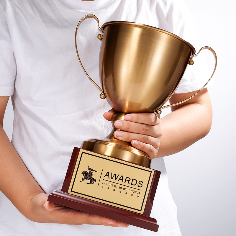 创意团队超大号金属奖杯定制足球篮球比赛大奖杯冠军欧冠台球刻字