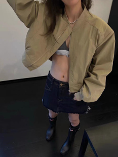 2026春秋新款美式宽松立领棒球服外套女复古BF街头飞行员夹克上衣