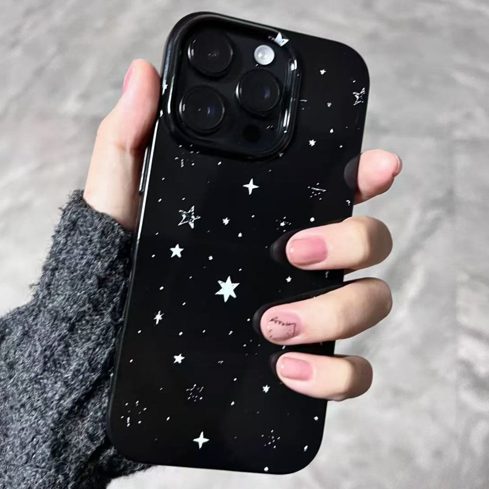 冬日ins雪花星星苹果适用16苹果17ProMax手机壳iPhone13新款12Pro软壳14Promax保护套xr小众简约xs女软壳