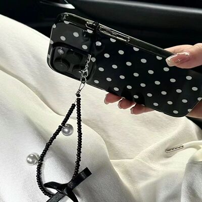 韩系小众ins白色简约波点手机壳适用iPhone17promax全包边苹果14/13防摔12保护壳XR亮面XS软壳14plus男女16