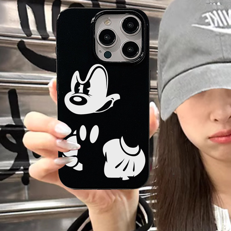 ins可爱搞怪潮酷米老板适用16苹果15ProMax手机壳iPhone13全包新款12Pro软14Promax防摔保护套xr男女xs简约