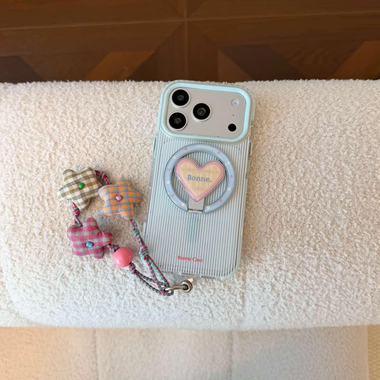 韩系少女爱心磁吸支架适用17苹果17ProMax手机壳iPhone13新款12软壳14Promax保护套小众简约15防撞边16韩系