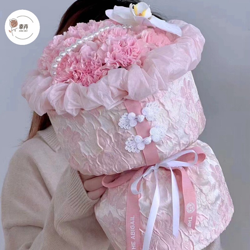 花束小香风布料母亲节包装材料纸图片