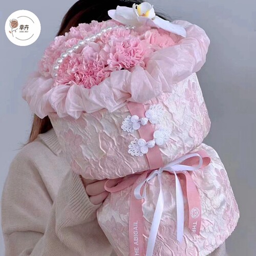 花束小香风布料母亲节包装材料纸