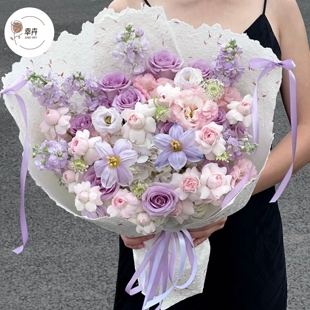 高档手撕花瓣东巴纸鲜花包装纸花束包花肌理纹纸花艺花店包装资材