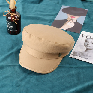 英伦风气质毛呢报童帽子女款秋冬季平顶画家帽文艺复古鸭舌贝雷帽