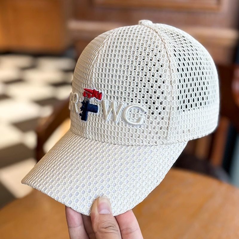 2025新款春夏季粗网眼透气棒球帽子女夏季户外运动遮阳防晒鸭舌帽