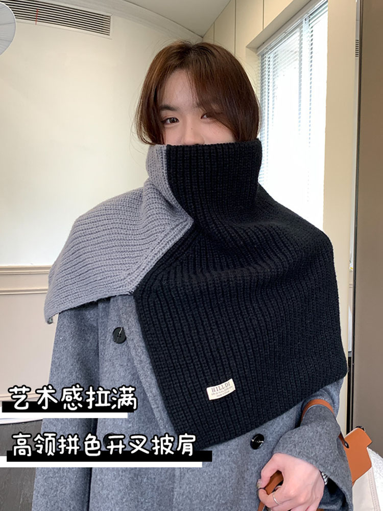 斗篷披肩女秋冬季新款韩系秋冬季