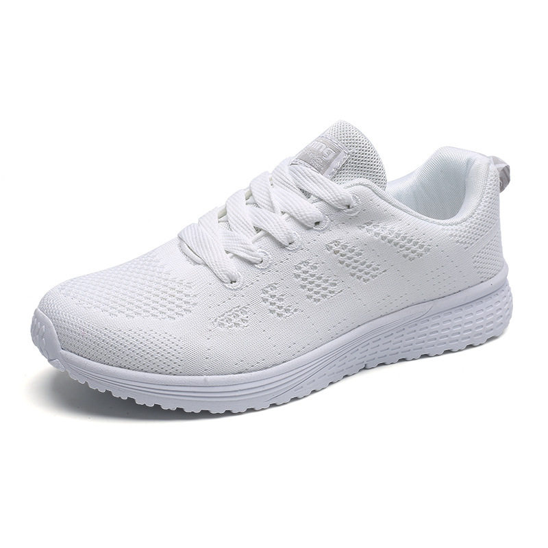 鞋footwear fashion outdoor shoes飞织运动鞋女透气网面休闲平底