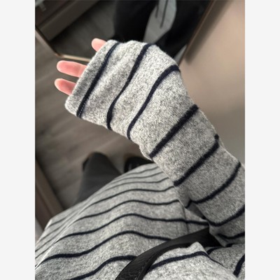 高级感条纹长袖内搭针织