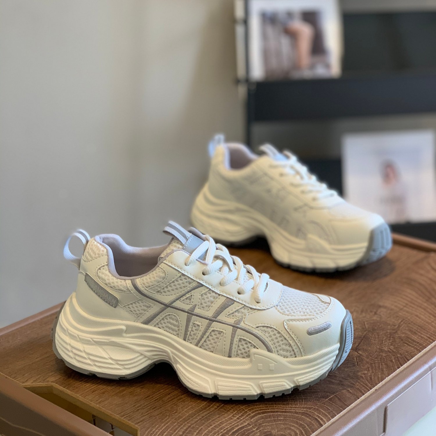 老爹鞋女2026春季新款百搭时尚炸街厚底增高显腿长复古拼接休闲鞋,女鞋,老爹鞋,淘宝优惠券,粉丝福利购,淘宝优惠卷