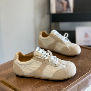 丑萌时尚拼接内增高厚底显腿长德训鞋女2026春季新款百搭休闲板鞋