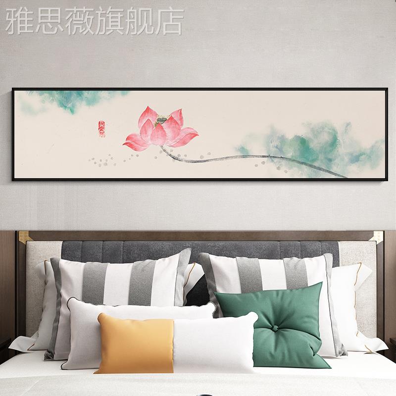 网红新式卧室床头装饰画客厅发背景墙挂沙画中水墨日式喜上眉梢挂图片