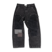 长裤 SOD 灰色 水洗复古补丁解构拼接工装 Co. 灯芯绒伐木裤