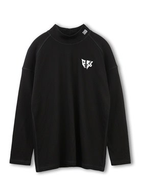 SOD Co. 半高领打底 50.8 FM 刺绣黑色阔形亲肤舒适内搭长袖